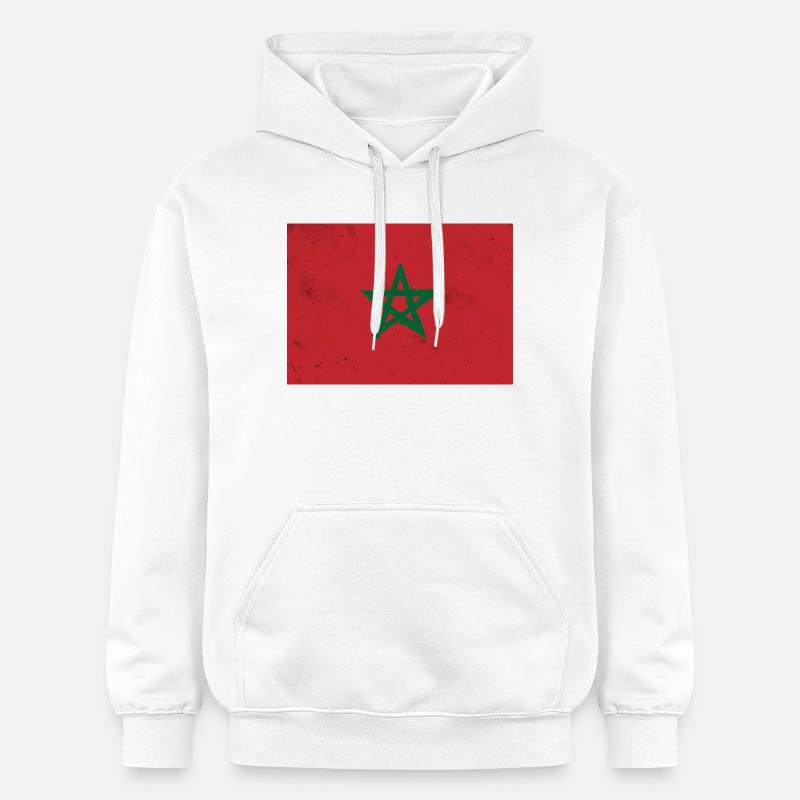 Drapeau du Maroc - Sweat à capuche Softstyle® Gildan Unisexe - blanc