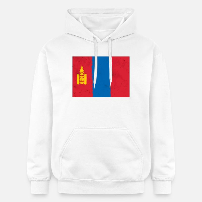 Drapeau de la Mongolie - Sweat à capuche Softstyle® Gildan Unisexe - blanc