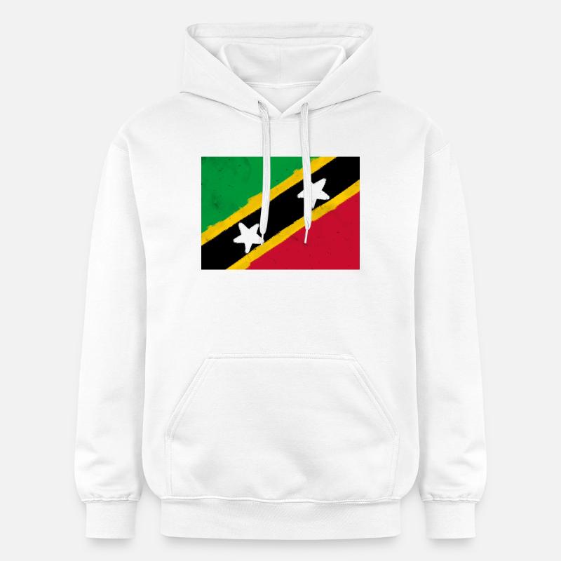 Drapeau de Saint-Kitts-et-Nevis - Sweat à capuche Softstyle® Gildan Unisexe - blanc