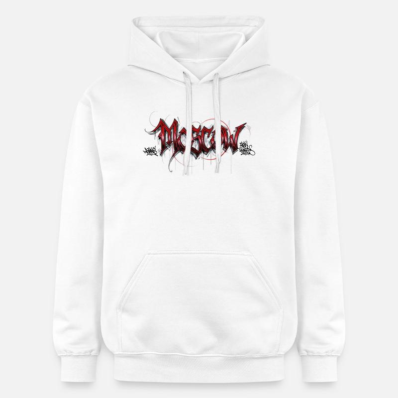 Moscou - Sweat à capuche Softstyle® Gildan Unisexe - blanc