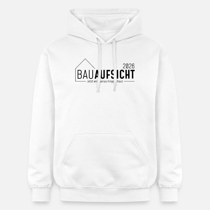 Bauaufsicht - Jetzt wird genau hingeschaut! - Gildan Unisex Softstyle® Midweight Hoodie - Weiß