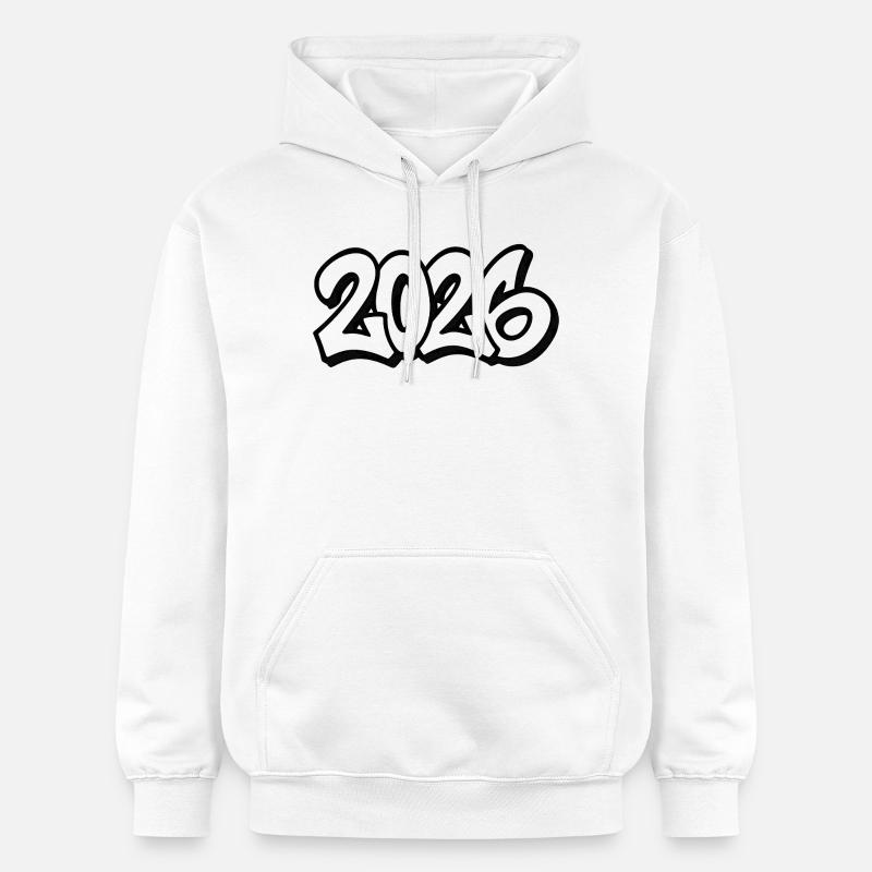 Année 2026 Conception de graffitis - Sweat à capuche Softstyle® Gildan Unisexe - blanc