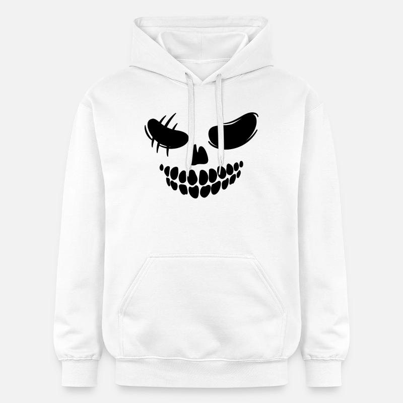 Horror Face - Sweat à capuche Softstyle® Gildan Unisexe - blanc