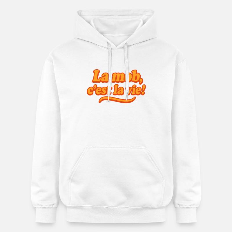 La mob, c'est la vie ! - Sweat à capuche Softstyle® Gildan Unisexe - blanc