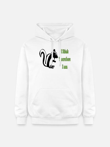 Humorous Skunk Philosophy Quote Design - Gildan Unisex Softstyle® Midweight Hoodie - white