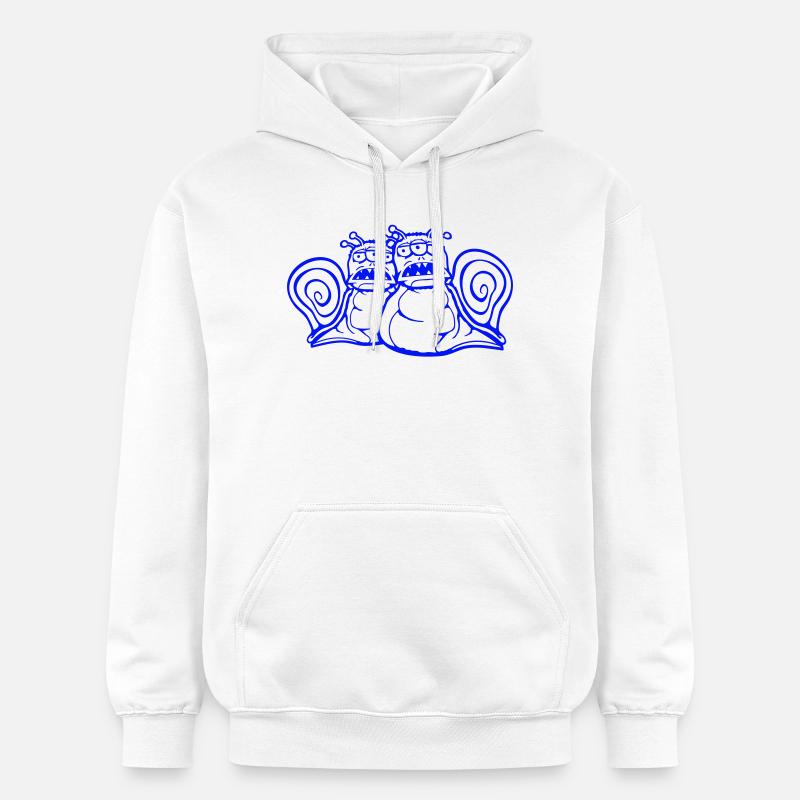 2 escargots monstres extraterrestres Halloween extraterrestres - Sweat à capuche Softstyle® Gildan Unisexe - blanc