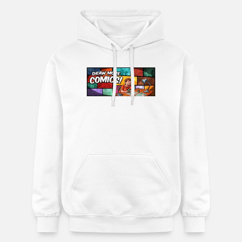 Dessinez plus de bandes dessinées ! - Sweat à capuche Softstyle® Gildan Unisexe - blanc