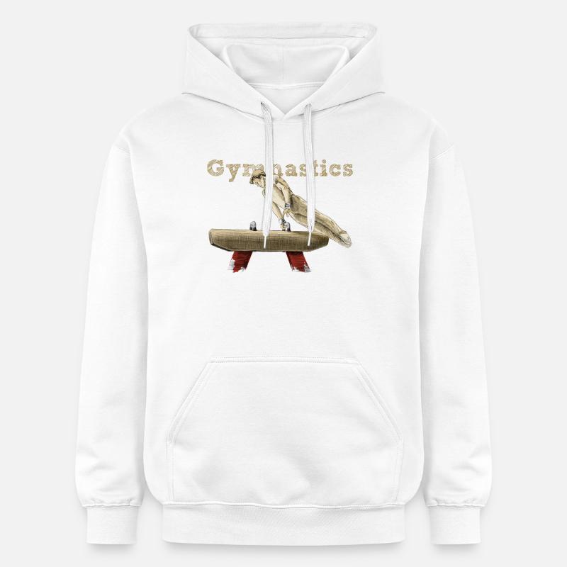 Cheval d'arçons - Sweat à capuche Softstyle® Gildan Unisexe - blanc