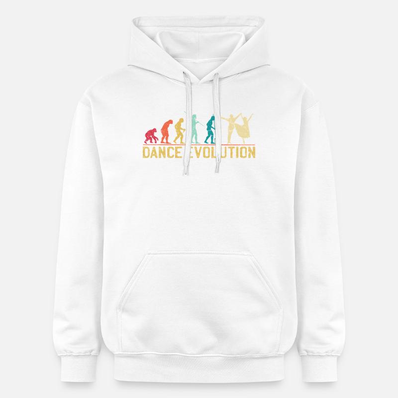 Dance Evolution Silhouette Design - Gildan Unisex Softstyle® Midweight Hoodie - white