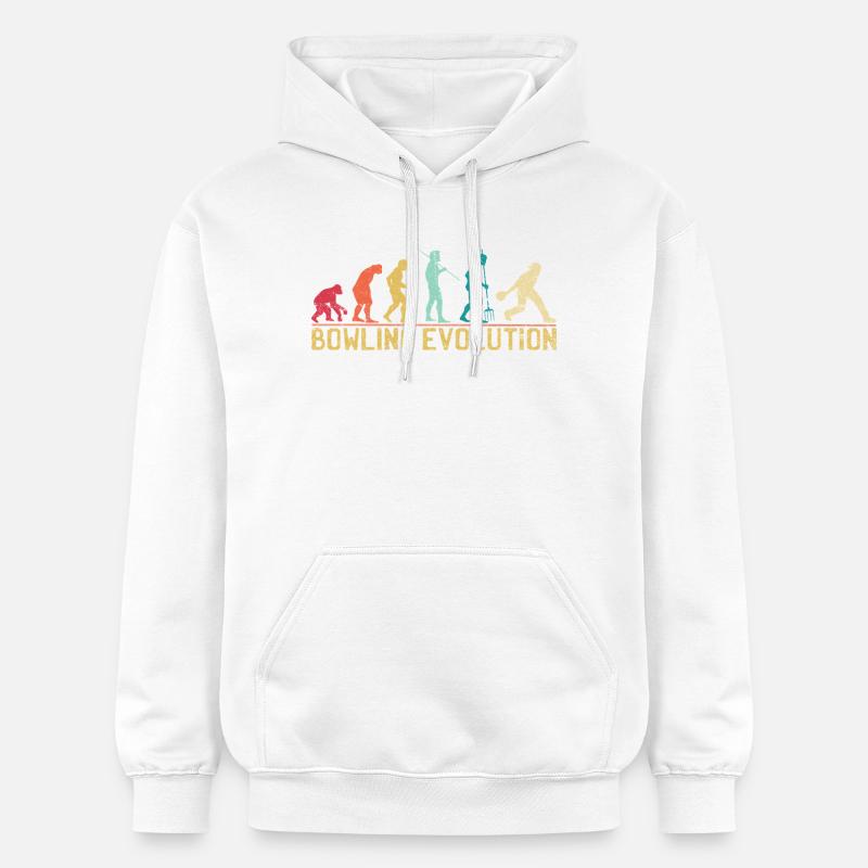 Affiche de voyage Bowlers Evolution - Sweat à capuche Softstyle® Gildan Unisexe - blanc