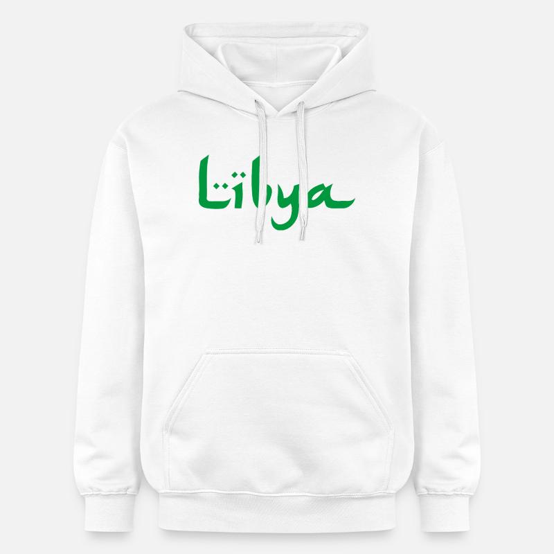 Libye Libyen - Sweat à capuche Softstyle® Gildan Unisexe - blanc