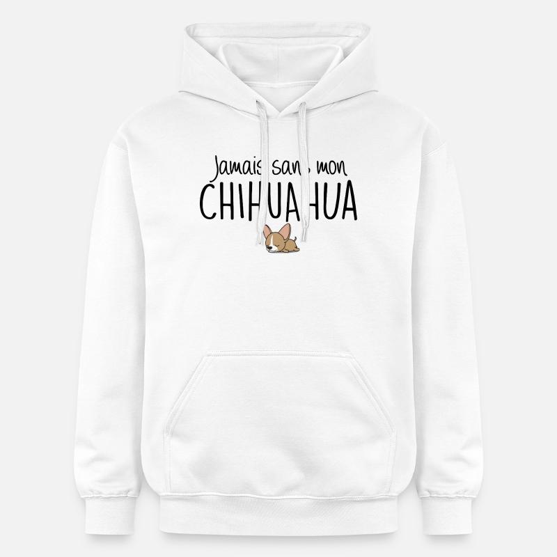 Chihuahua Humour Mignon Phrase drôle - Sweat à capuche Softstyle® Gildan Unisexe - blanc