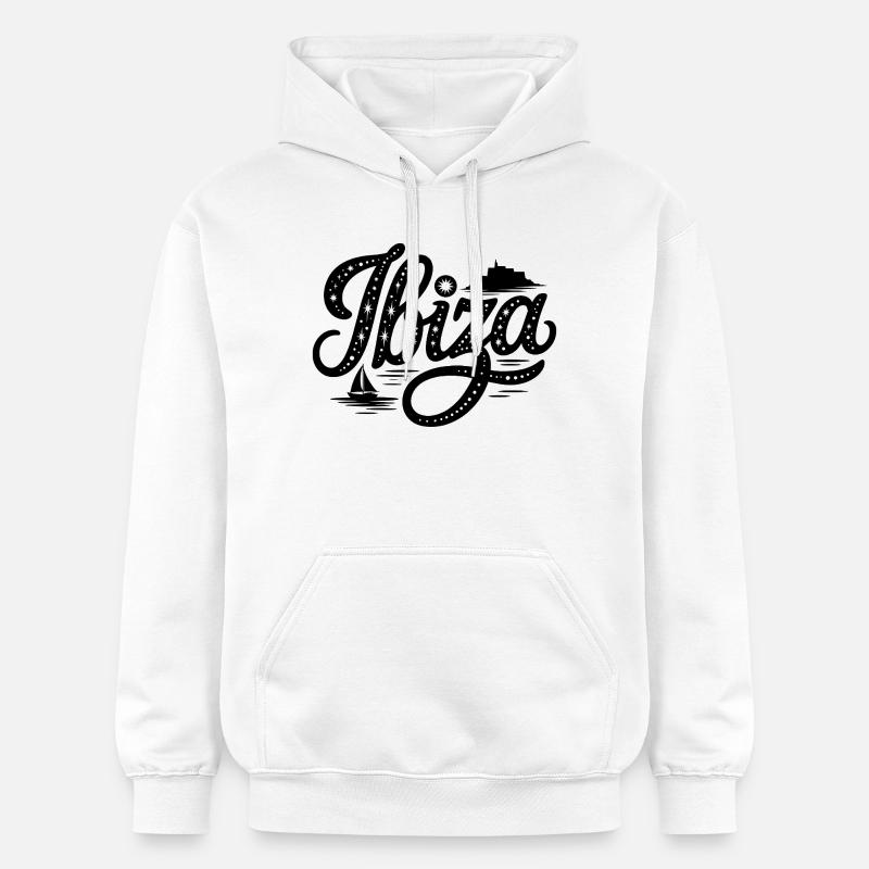 Ibiza - Conception de souvenirs - Sweat à capuche Softstyle® Gildan Unisexe - blanc