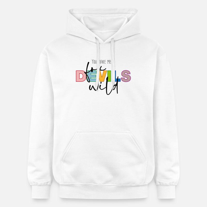 You make me fox devils wild - Gildan Unisex Softstyle® Midweight Hoodie - Weiß