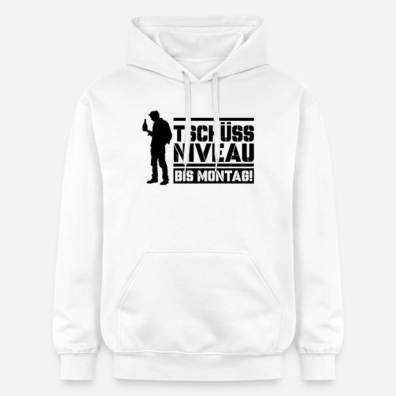 Bye bye niveau jusqu’à lundi - Sweat à capuche Softstyle® Gildan Unisexe - blanc