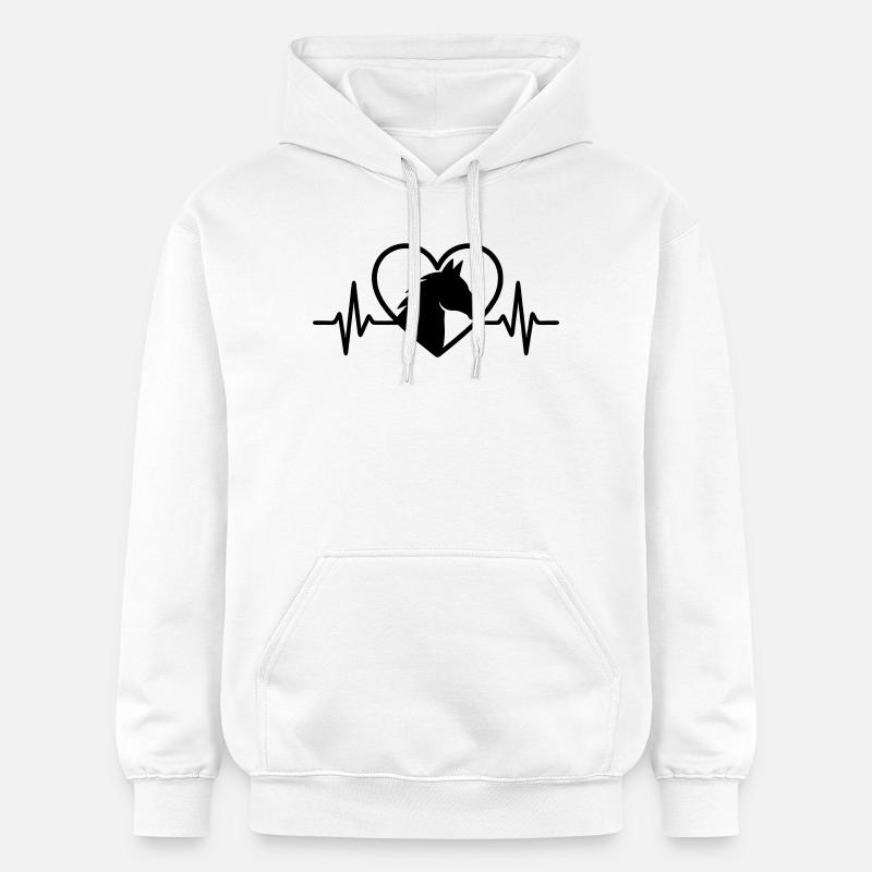 Cœur de cheval - Sweat à capuche Softstyle® Gildan Unisexe - blanc