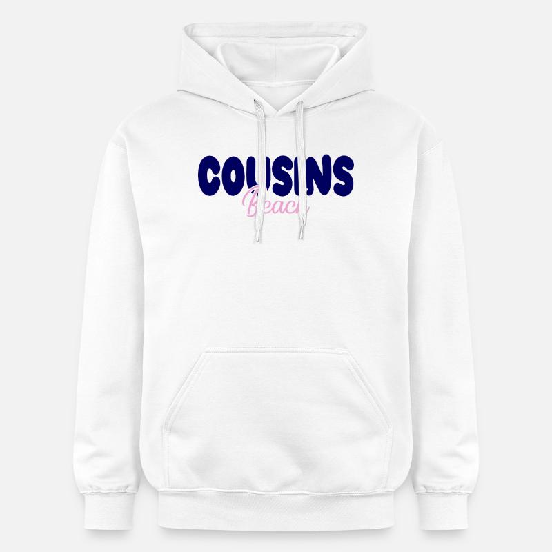 Plage Cousins – Audacieuse et douce - Sweat à capuche Softstyle® Gildan Unisexe - blanc