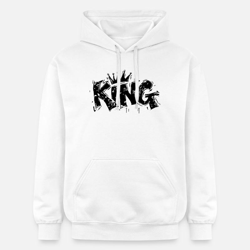 Lettrage King Graffiti - Sweat à capuche Softstyle® Gildan Unisexe - blanc