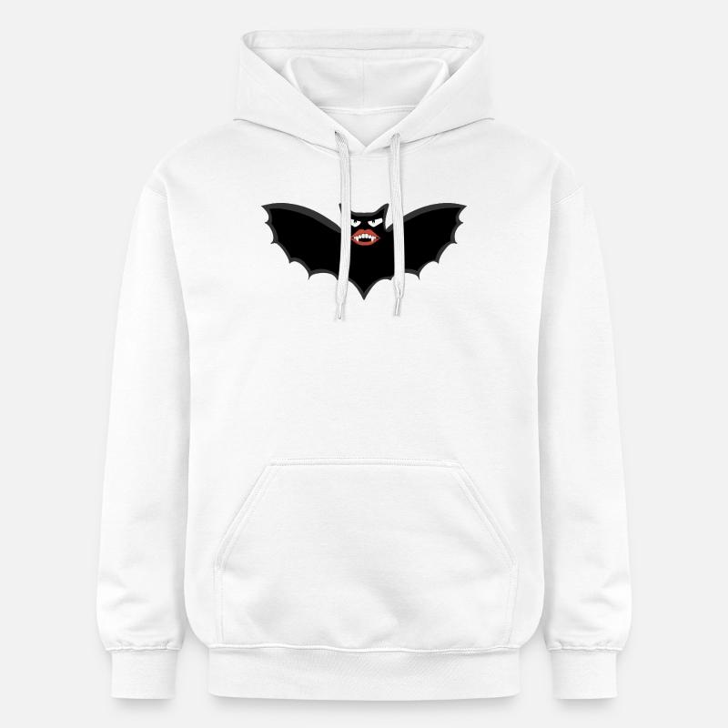 Gothic Vampire bat with huge lips - Gildan Unisex Softstyle® Midweight Hoodie - white