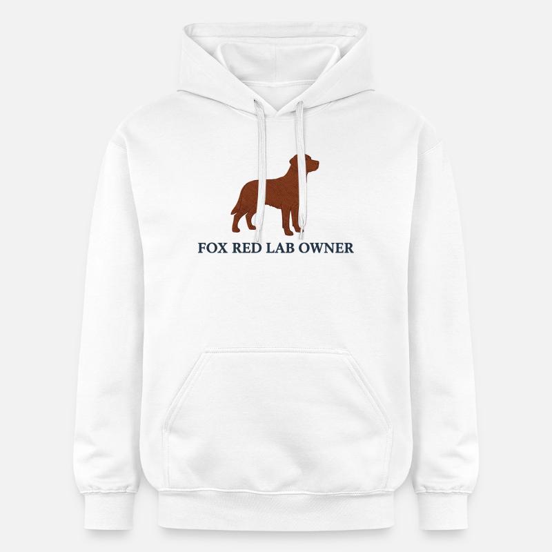 Logo du Labrador rouge renard - Sweat à capuche Softstyle® Gildan Unisexe - blanc