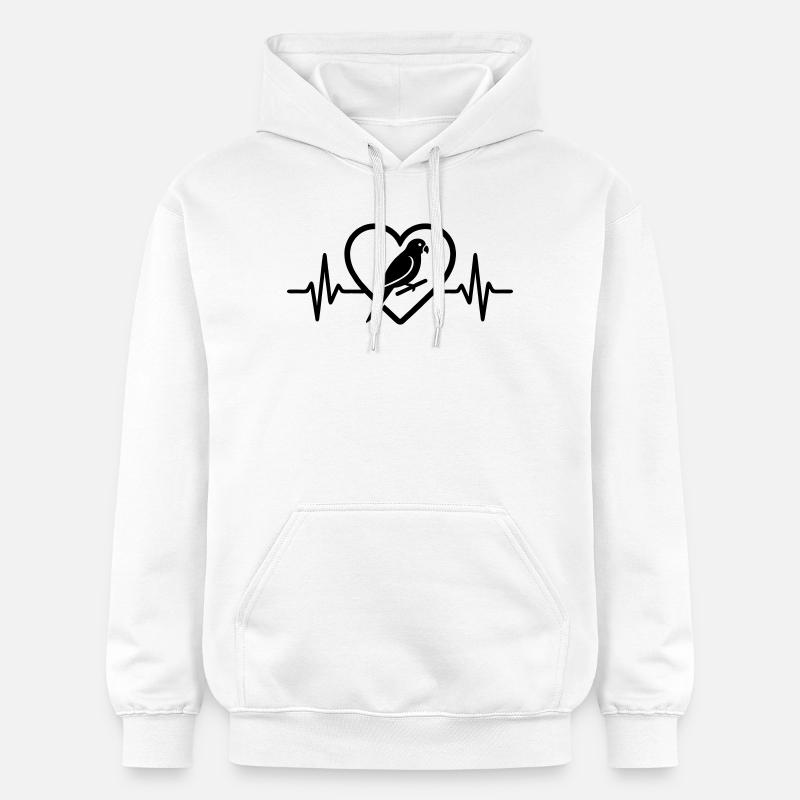 Cœur de perruche - Sweat à capuche Softstyle® Gildan Unisexe - blanc
