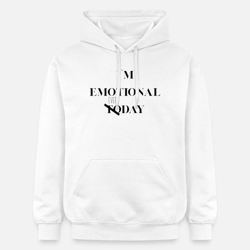 Je suis émotif tous les jours - Sweat à capuche Softstyle® Gildan Unisexe - blanc