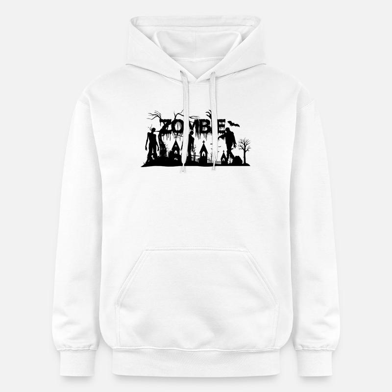 ZOMBIE - Sweat à capuche Softstyle® Gildan Unisexe - blanc