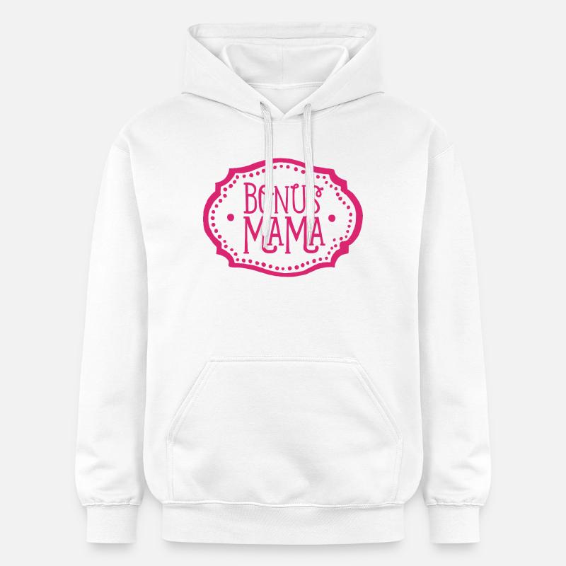 Bonus Mama Stiefmutter Geschenk Stiefmama pink - Gildan Unisex Softstyle® Midweight Hoodie - Weiß