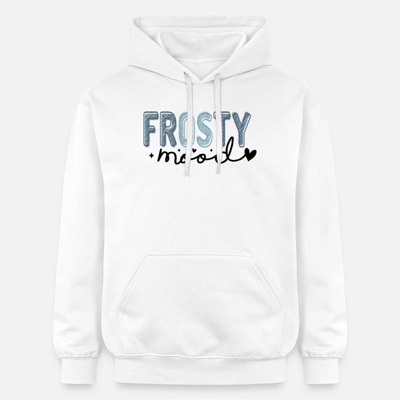 Frostiger Text im eisigen Stil - Gildan Unisex Softstyle® Midweight Hoodie - Weiß