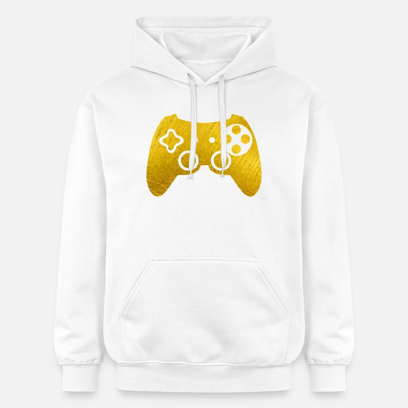 Manette de jeu dorée - Sweat à capuche Softstyle® Gildan Unisexe - blanc