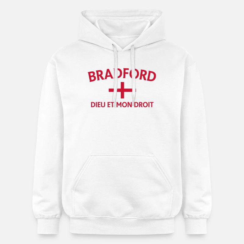 Drapeau de Bradford avec devise - Sweat à capuche Softstyle® Gildan Unisexe - blanc