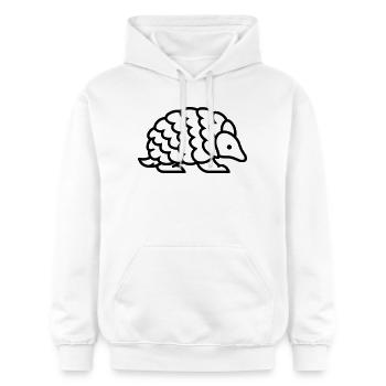 pangolin - Gildan Unisex Softstyle® Midweight Hoodie - white - Front - Liana (172cm) & Jaron (178cm)