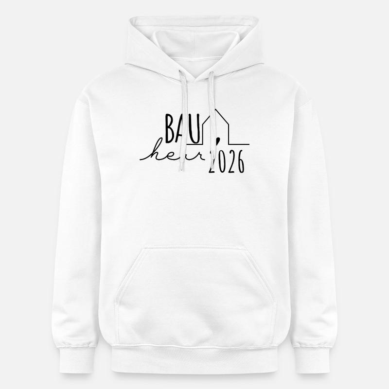 Constructeur 2026 Maison Construction Cadeau Homme - Sweat à capuche Softstyle® Gildan Unisexe - blanc