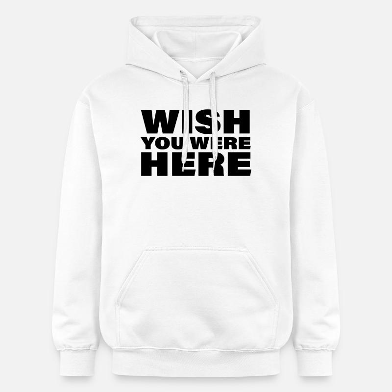 J’AIMERAIS QUE TU SOIS LÀ - Sweat à capuche Softstyle® Gildan Unisexe - blanc