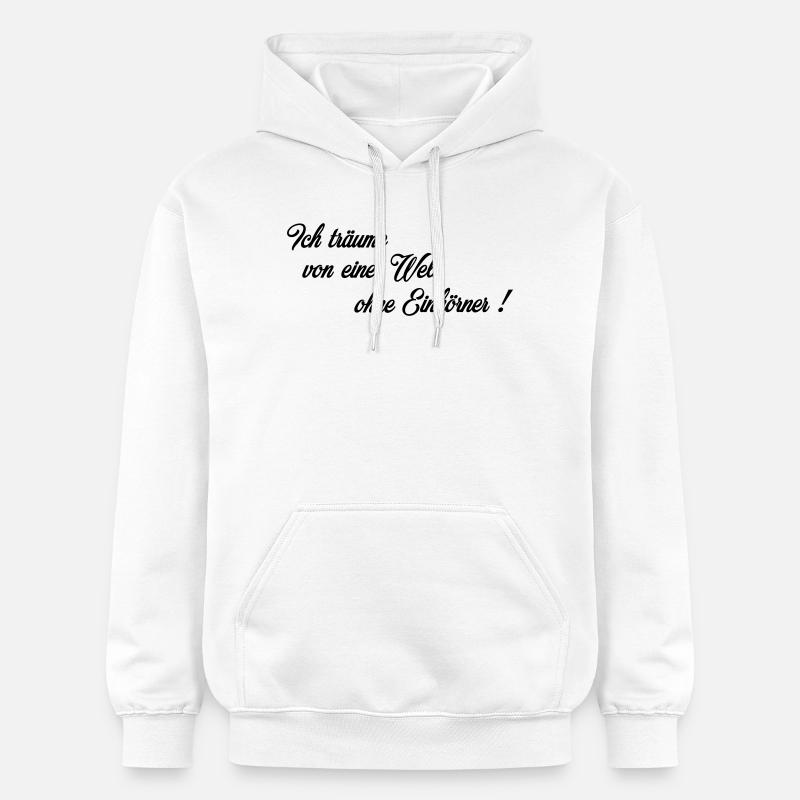 Un monde sans auditeurs - Sweat à capuche Softstyle® Gildan Unisexe - blanc