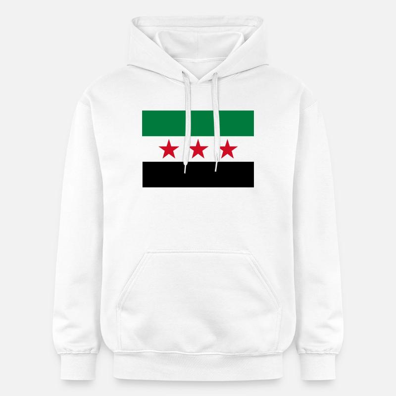 Drapeau étoile vert blanc noir - Sweat à capuche Softstyle® Gildan Unisexe - blanc