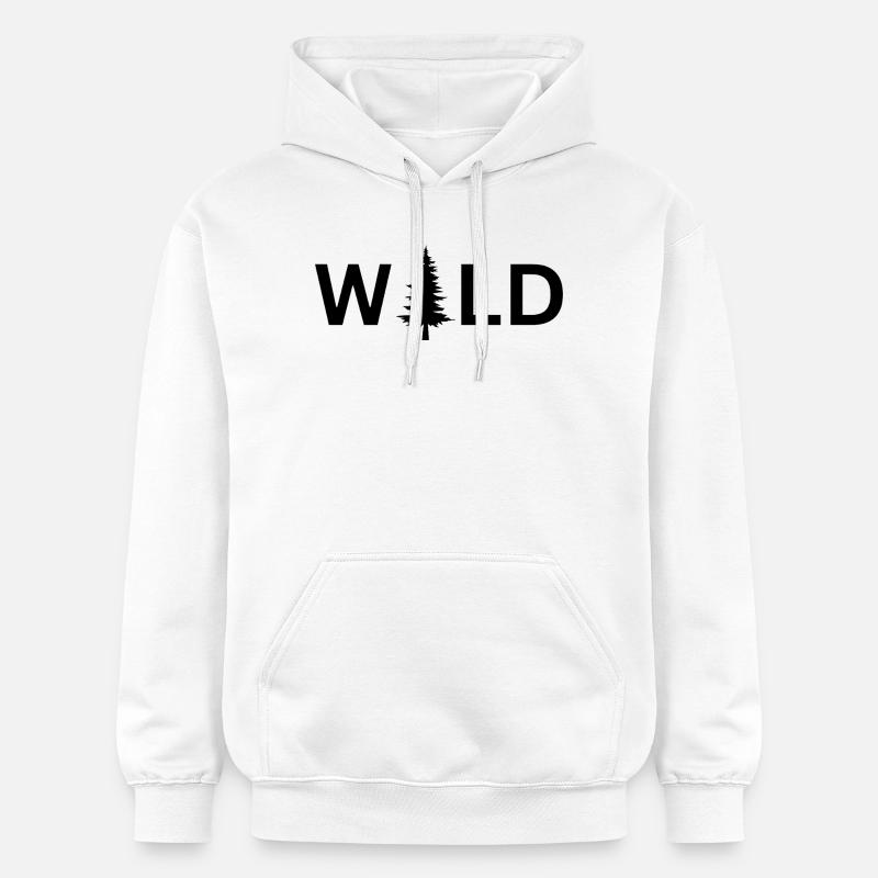 Forêt et sauvage - Sweat à capuche Softstyle® Gildan Unisexe - blanc