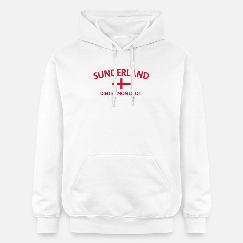 Drapeau de Sunderland Devise Écusson - Sweat à capuche Softstyle® Gildan Unisexe - blanc