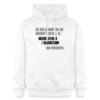 Härtere Fraktion - Gildan Unisex Softstyle® Midweight Hoodie - Weiß - Vorne - Liana (172cm) & Jaron (178cm)