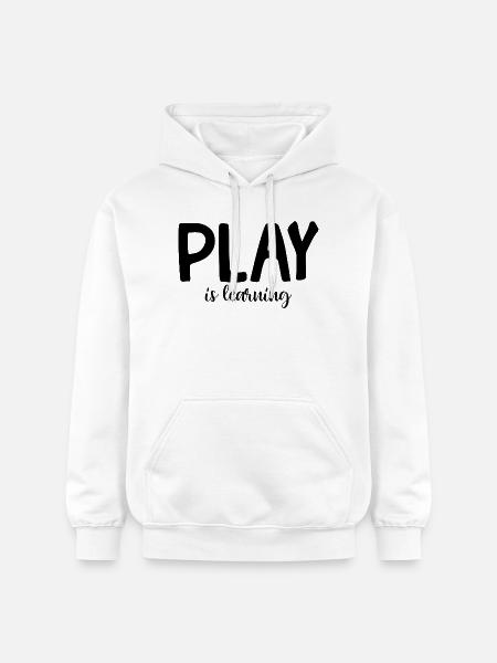 Playing is learning, preschool, preschool, kindergarten - Gildan Unisex Softstyle® Midweight Hoodie - white