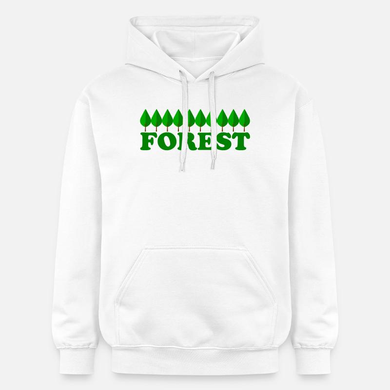 Forêt - Sweat à capuche Softstyle® Gildan Unisexe - blanc