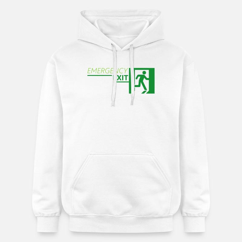 Emergency EXIT Classic Green - Sweat à capuche Softstyle® Gildan Unisexe - blanc