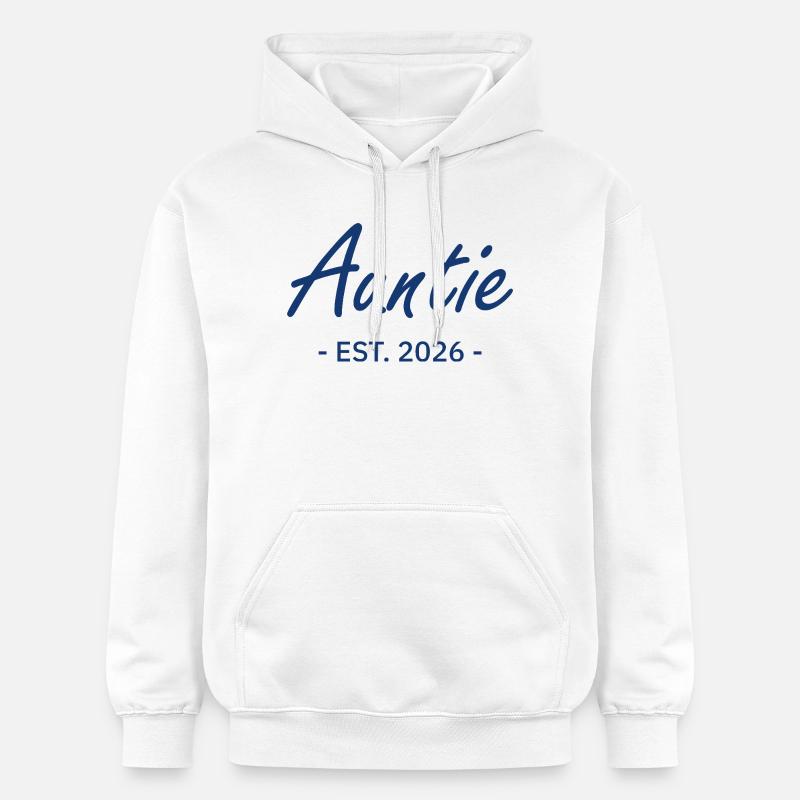 Auntie Script Est 2026 - Sweat à capuche Softstyle® Gildan Unisexe - blanc