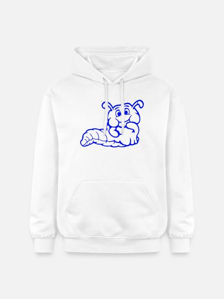 Chenille Ver Timide Amicale Curieux - Sweat à capuche Softstyle® Gildan Unisexe - blanc
