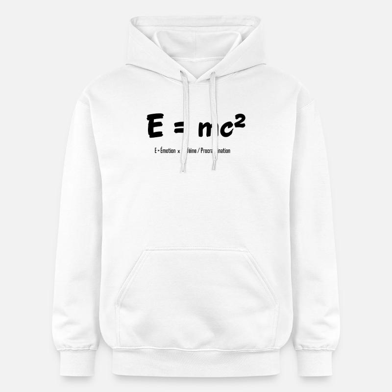 E = mc² - Sweat à capuche Softstyle® Gildan Unisexe - blanc