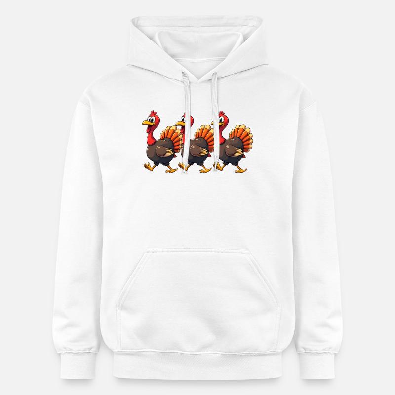 Bébé dinde de Thanksgiving - Sweat à capuche Softstyle® Gildan Unisexe - blanc