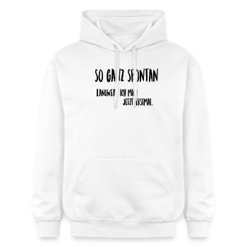 Spontan langweilen - Gildan Unisex Softstyle® Midweight Hoodie - Weiß - Vorne - Liana (172cm) & Jaron (178cm)