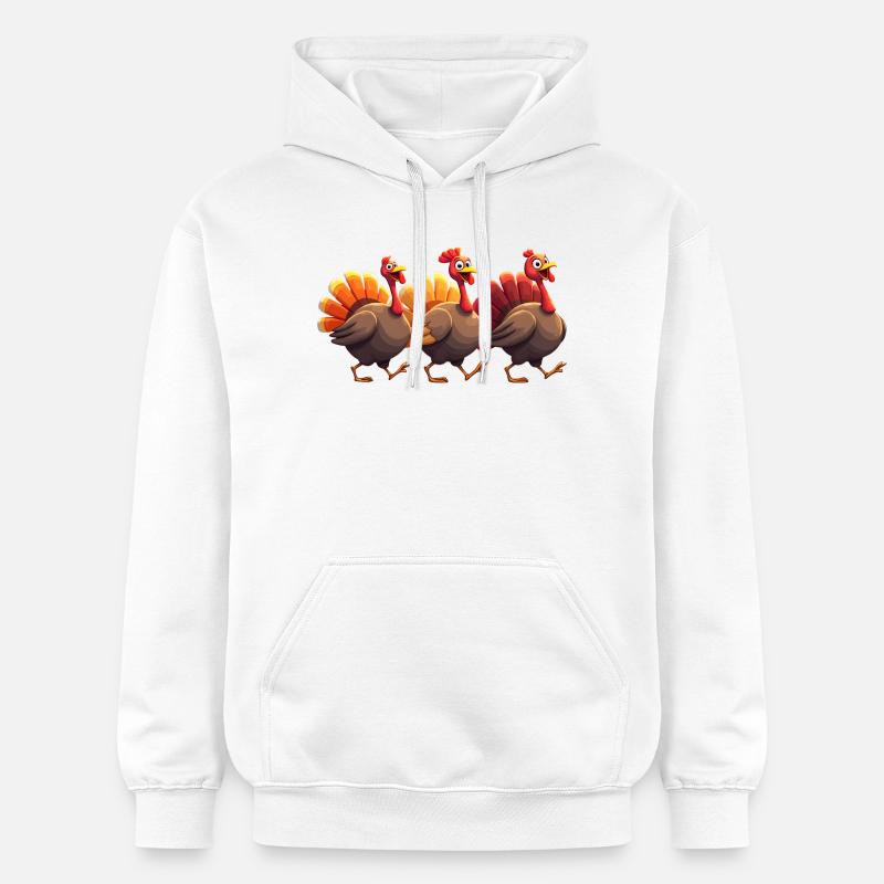 Bébé dinde de Thanksgiving - Sweat à capuche Softstyle® Gildan Unisexe - blanc