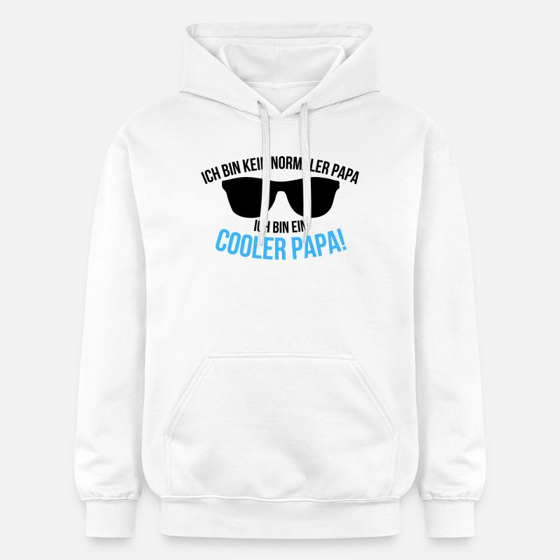 Ich bin ein cooler Papa Spruch - Gildan Unisex Softstyle® Midweight Hoodie - Weiß
