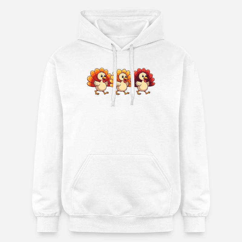 Bébé dinde de Thanksgiving - Sweat à capuche Softstyle® Gildan Unisexe - blanc